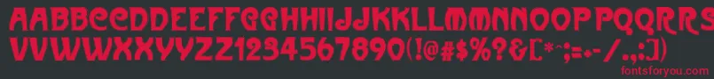 Metropolitaincontour Font – Red Fonts on Black Background