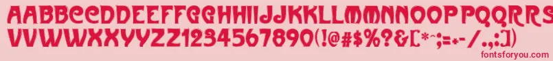 Metropolitaincontour Font – Red Fonts on Pink Background