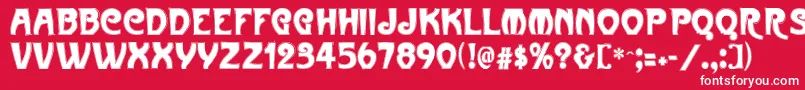 Metropolitaincontour Font – White Fonts on Red Background