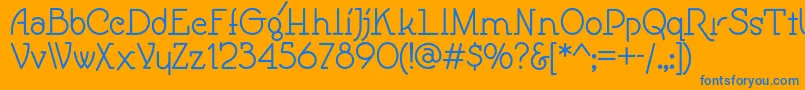 Speedballno1nf Font – Blue Fonts on Orange Background