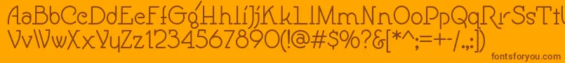 Weitere Informationen zur Speedballno1nf-Schriftart Speedballno1nf-Schriftart – Braune Schriften auf orangefarbenem Hintergrund