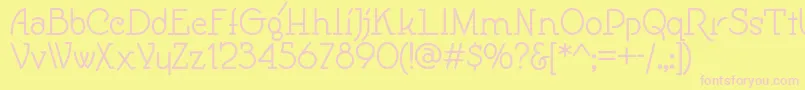 Speedballno1nf Font – Pink Fonts on Yellow Background
