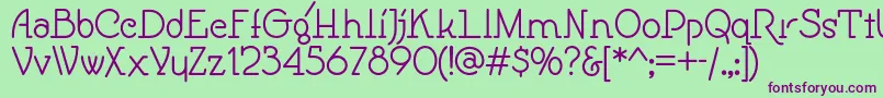 Speedballno1nf Font – Purple Fonts on Green Background