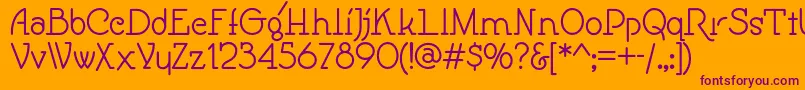 Speedballno1nf Font – Purple Fonts on Orange Background