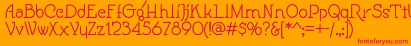 フォントSpeedballno1nf – オレンジの背景に赤い文字