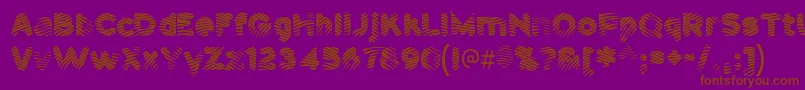 Pantspat Font – Brown Fonts on Purple Background