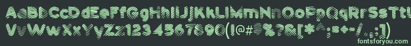 Pantspat Font – Green Fonts on Black Background