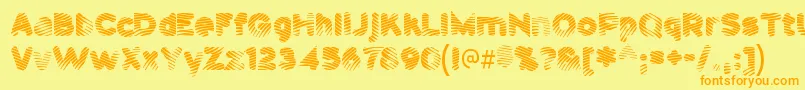 Pantspat Font – Orange Fonts on Yellow Background
