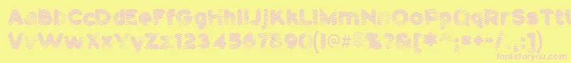 Pantspat Font – Pink Fonts on Yellow Background