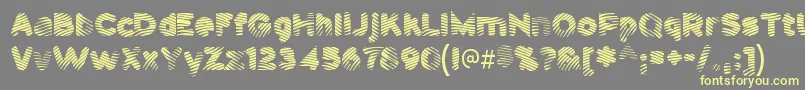 Pantspat Font – Yellow Fonts on Gray Background
