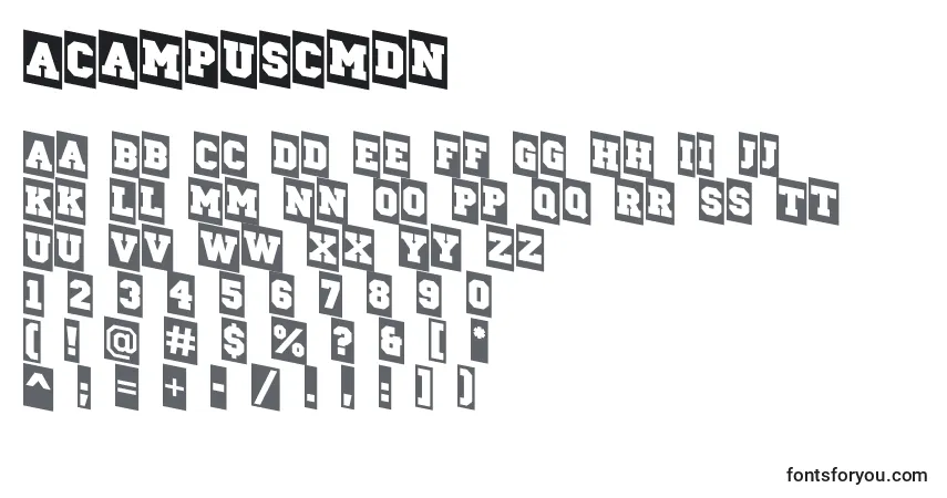 ACampuscmdnフォント–アルファベット、数字、特殊文字