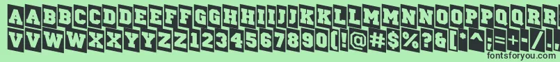 ACampuscmdn Font – Black Fonts on Green Background