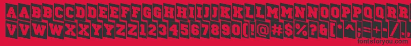 ACampuscmdn Font – Black Fonts on Red Background
