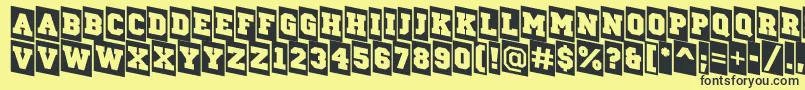 ACampuscmdn Font – Black Fonts on Yellow Background