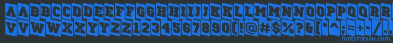 Шрифт ACampuscmdn – синие шрифты на чёрном фоне