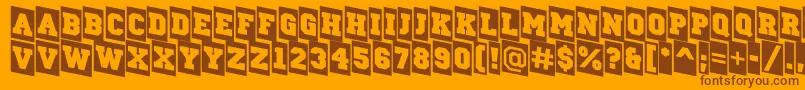 ACampuscmdn Font – Brown Fonts on Orange Background