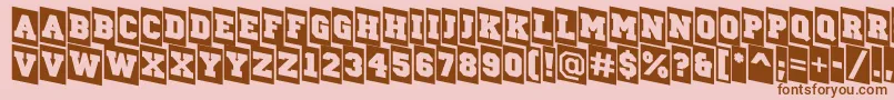 ACampuscmdn Font – Brown Fonts on Pink Background