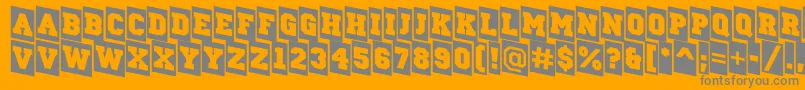 ACampuscmdn Font – Gray Fonts on Orange Background