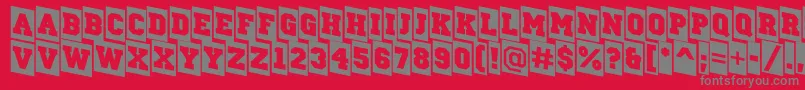 ACampuscmdn Font – Gray Fonts on Red Background