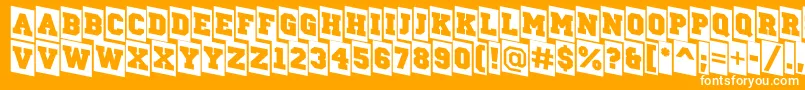 ACampuscmdn Font – White Fonts on Orange Background