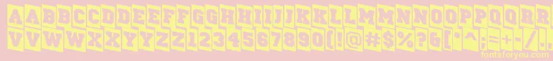 ACampuscmdn Font – Yellow Fonts on Pink Background
