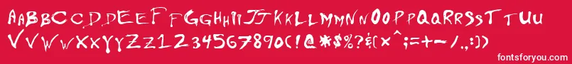 Floydian ffy Font – White Fonts on Red Background
