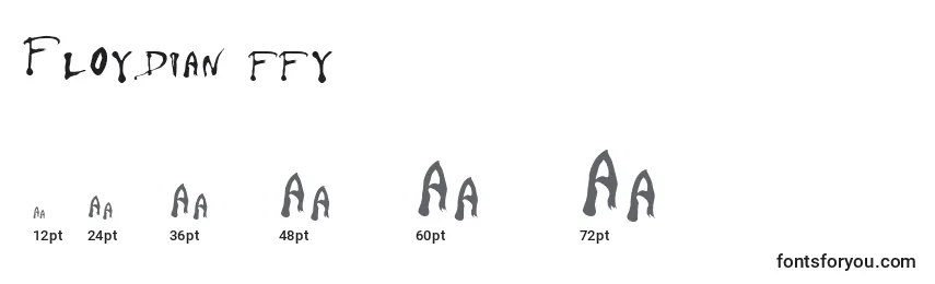 Floydian ffy Font Sizes