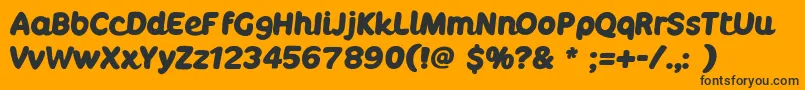 BoulodromeBold Font – Black Fonts on Orange Background