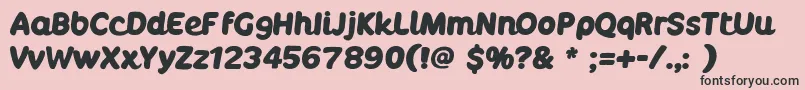 BoulodromeBold Font – Black Fonts on Pink Background