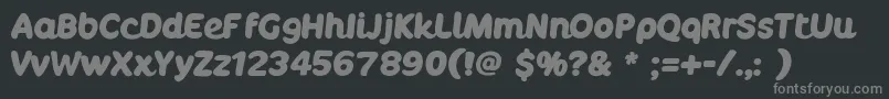 BoulodromeBold Font – Gray Fonts on Black Background