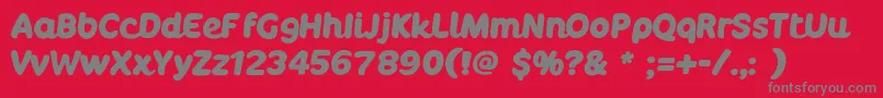 BoulodromeBold Font – Gray Fonts on Red Background
