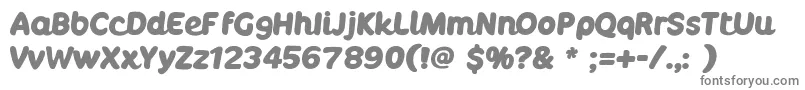 フォントBoulodromeBold – 白い背景に灰色の文字