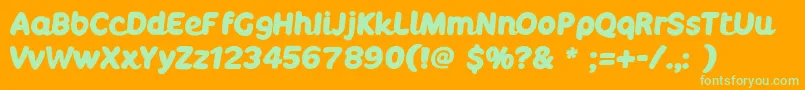 BoulodromeBold Font – Green Fonts on Orange Background