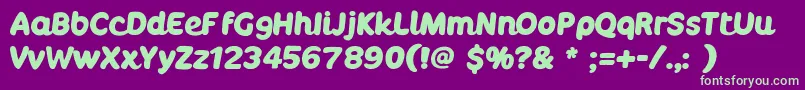 BoulodromeBold Font – Green Fonts on Purple Background