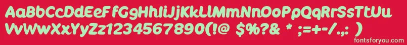 Шрифт BoulodromeBold – зелёные шрифты на красном фоне