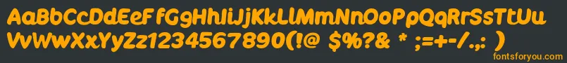 BoulodromeBold Font – Orange Fonts on Black Background