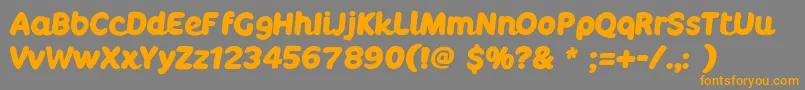 BoulodromeBold Font – Orange Fonts on Gray Background