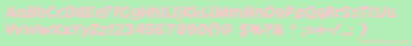 BoulodromeBold Font – Pink Fonts on Green Background