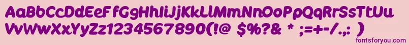 BoulodromeBold Font – Purple Fonts on Pink Background