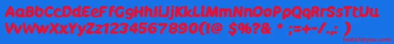 BoulodromeBold Font – Red Fonts on Blue Background