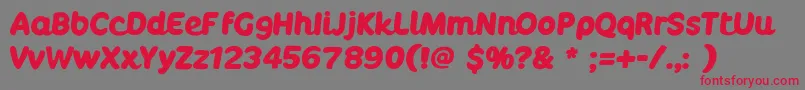 Шрифт BoulodromeBold – красные шрифты на сером фоне