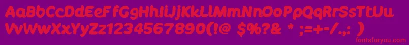 BoulodromeBold Font – Red Fonts on Purple Background