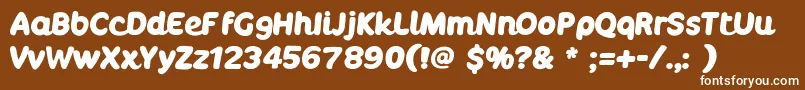 BoulodromeBold Font – White Fonts on Brown Background