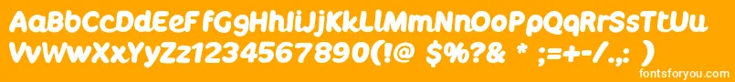 BoulodromeBold Font – White Fonts on Orange Background