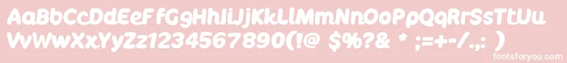 BoulodromeBold Font – White Fonts on Pink Background