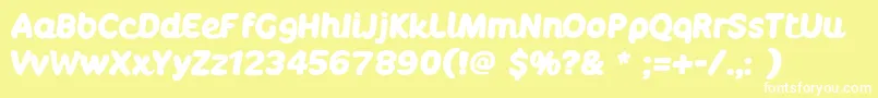 BoulodromeBold Font – White Fonts on Yellow Background