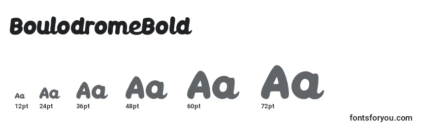 BoulodromeBold Font Sizes