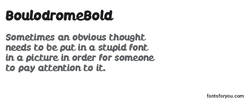 Обзор шрифта BoulodromeBold