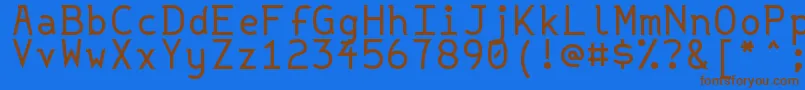 Шрифт Str437 – коричневые шрифты на синем фоне