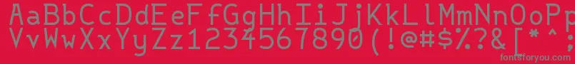 Str437 Font – Gray Fonts on Red Background